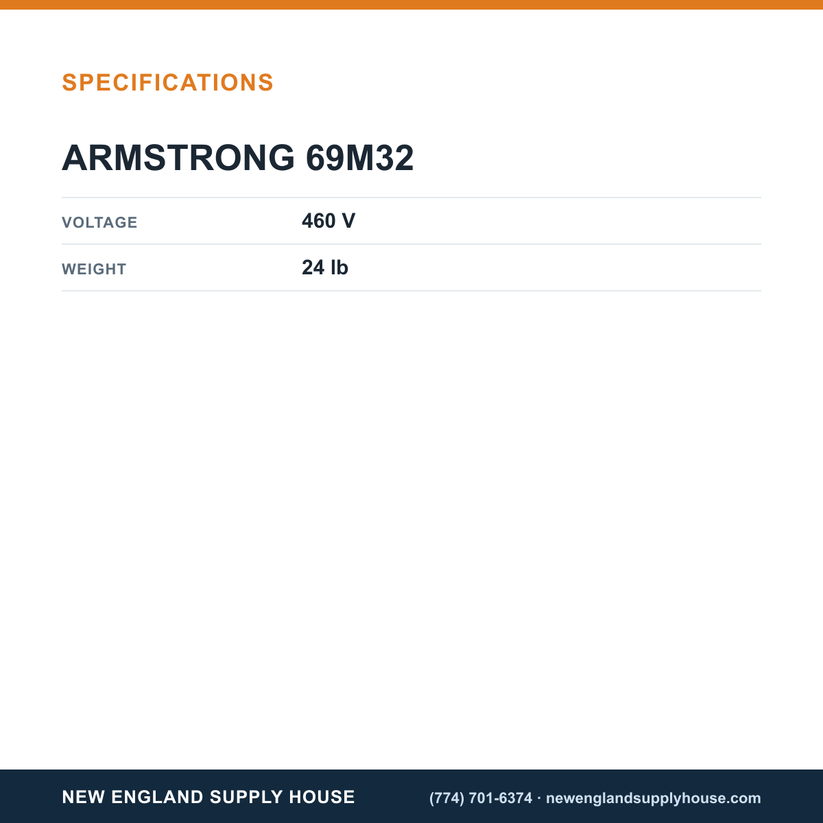 Armstrong 69M32 Inducer Blower Assembly specifications — New England Supply House [NESH-SPECTABLE-V1]