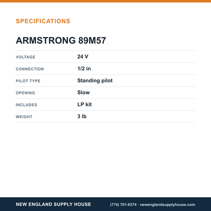 Armstrong 89M57 Gas Valve specifications — New England Supply House [NESH-SPECTABLE-V1]