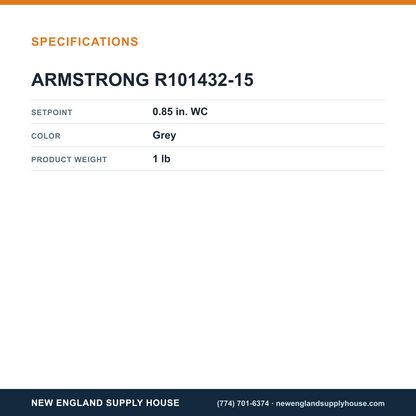 Armstrong R101432-15 Pressure Switch specifications — New England Supply House [NESH-SPECTABLE-V1]