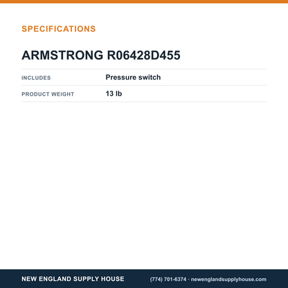 Armstrong R06428D455 Inducer Blower Kit specifications — New England Supply House [NESH-SPECTABLE-V1]