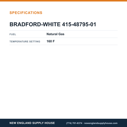 Bradford White 415-48795-01 Gas Valve specifications — New England Supply House [NESH-SPECTABLE-V1]