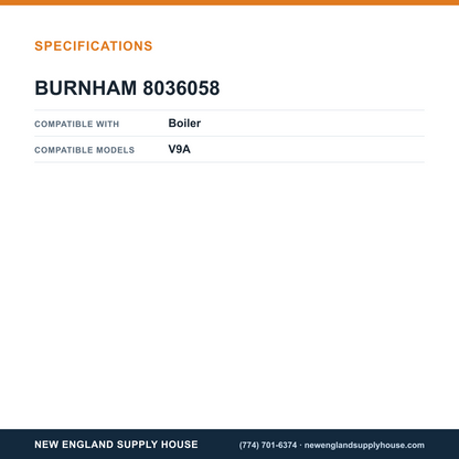 Burnham 8036058 Boiler Tankless Heater/Cover Plate Gasket specifications — New England Supply House [NESH-SPECTABLE-V1]