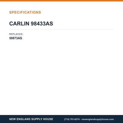 Carlin 98433AS Ignitor Electrode specifications — New England Supply House [NESH-SPECTABLE-V1]