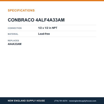 Conbraco 4ALF4A33AM Backflow Preventer specifications — New England Supply House [NESH-SPECTABLE-V1]