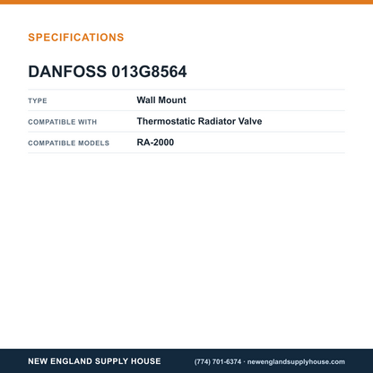 Danfoss 013G8564 Thermostatic Radiator Valve Dial and Remote Sensor specifications — New England Supply House [NESH-SPECTABLE-V1]