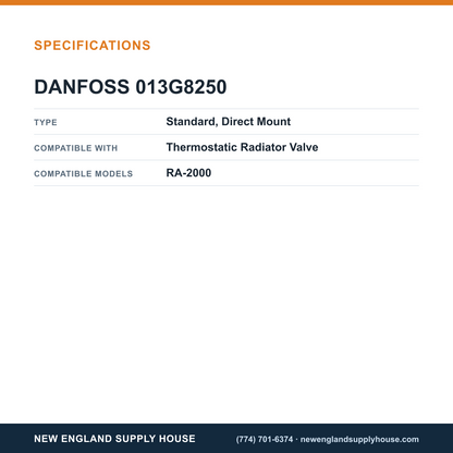 Danfoss 013G8250 Thermostatic Radiator Valve Dial and Sensor specifications — New England Supply House [NESH-SPECTABLE-V1]