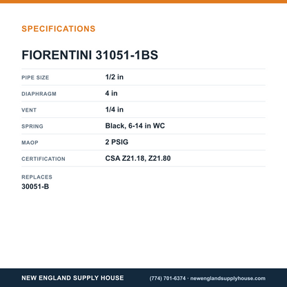 Fiorentini 31051-1BS Balanced Valve specifications — New England Supply House [NESH-SPECTABLE-V1]