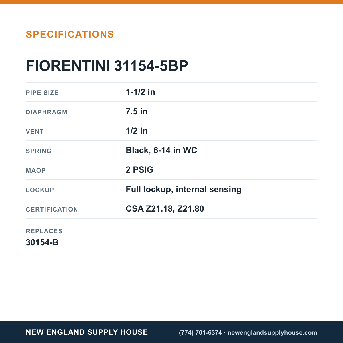 Fiorentini 31154-5BP Balanced Valve specifications — New England Supply House [NESH-SPECTABLE-V1]