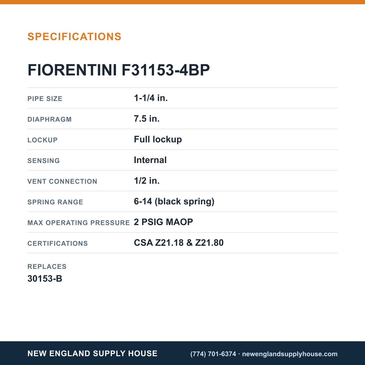 Fiorentini F31153-4BP Balanced Valve specifications — New England Supply House [NESH-SPECTABLE-V1]
