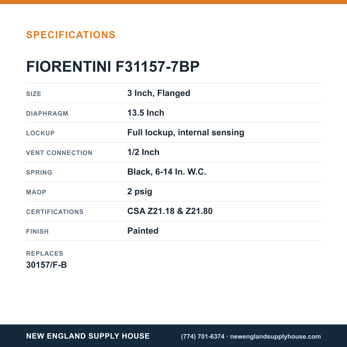 Fiorentini F31157-7BP Balanced Valve specifications — New England Supply House [NESH-SPECTABLE-V1]