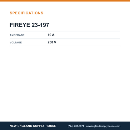 Fireye Controls 23-197 Fuse specifications — New England Supply House [NESH-SPECTABLE-V1]