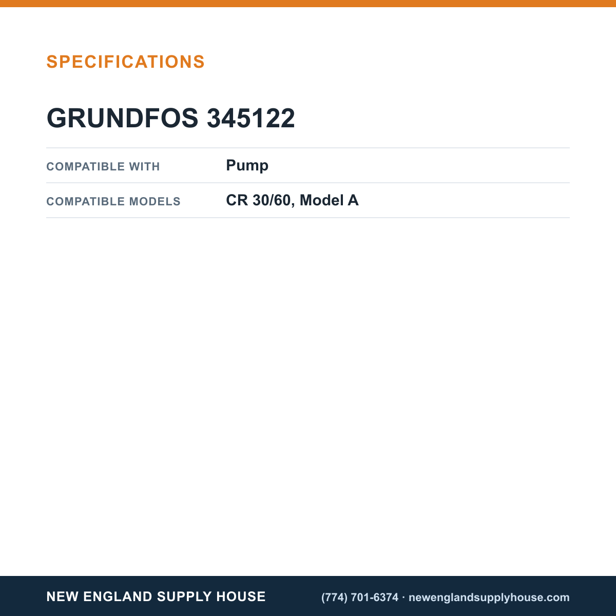 Grundfos Pumps 345122 Pump Shaft Seal Kit specifications — New England Supply House [NESH-SPECTABLE-V1]