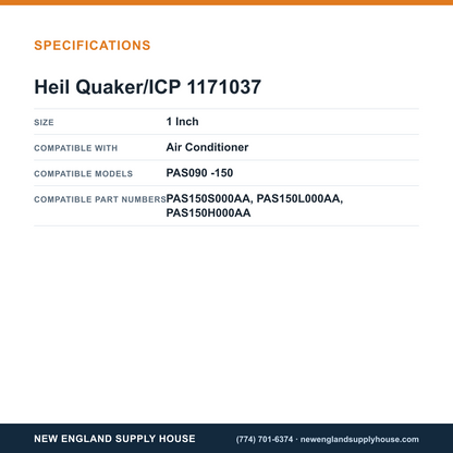 Heil Quaker/ICP 1171037 Air Conditioner Bearing Ball specifications — New England Supply House [NESH-SPECTABLE-V1]