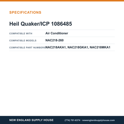 Heil Quaker/ICP 1086485 Air Conditioner Condenser Fan Motor specifications — New England Supply House [NESH-SPECTABLE-V1]