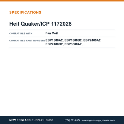 Heil Quaker/ICP 1172028 Fan Coil Transformer specifications — New England Supply House [NESH-SPECTABLE-V1]