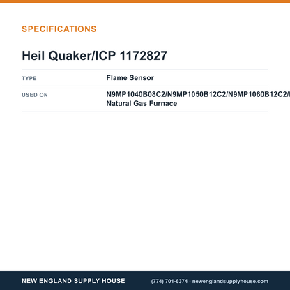 Heil Quaker/ICP 1172827 Gas Furnace Flame Sensor specifications — New England Supply House [NESH-SPECTABLE-V1]