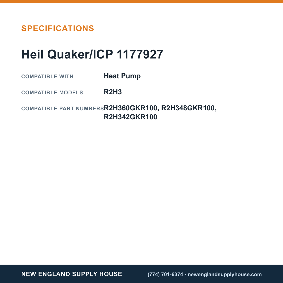 Heil Quaker/ICP 1177927 Heat Pump Defrost Control Board specifications — New England Supply House [NESH-SPECTABLE-V1]
