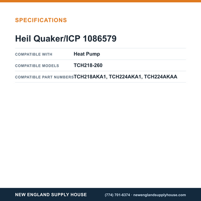 Heil Quaker/ICP 1086579 Heat Pump Defrost Sensor specifications — New England Supply House [NESH-SPECTABLE-V1]