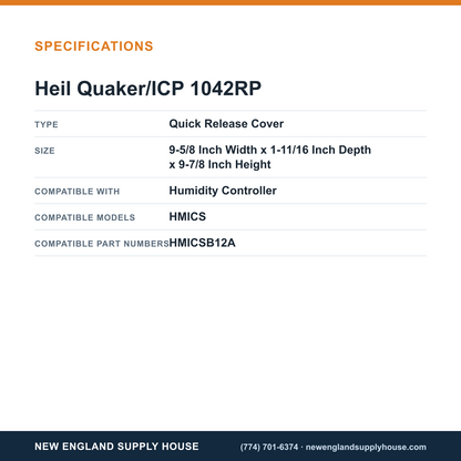 Heil Quaker/ICP 1042RP Humidity Controller Evaporator Pad specifications — New England Supply House [NESH-SPECTABLE-V1]
