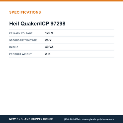 Heil Quaker/ICP 97298 Control Module specifications — New England Supply House [NESH-SPECTABLE-V1]