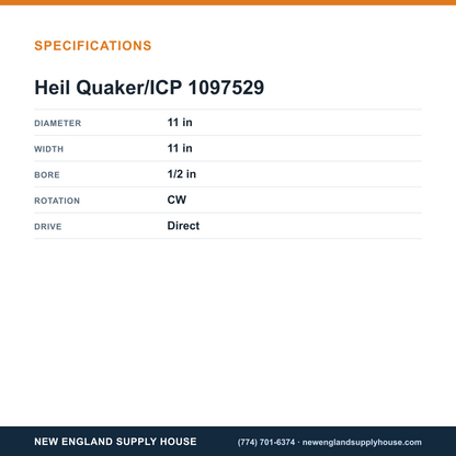 Heil Quaker/ICP 1097529 Blower Wheel specifications — New England Supply House [NESH-SPECTABLE-V1]