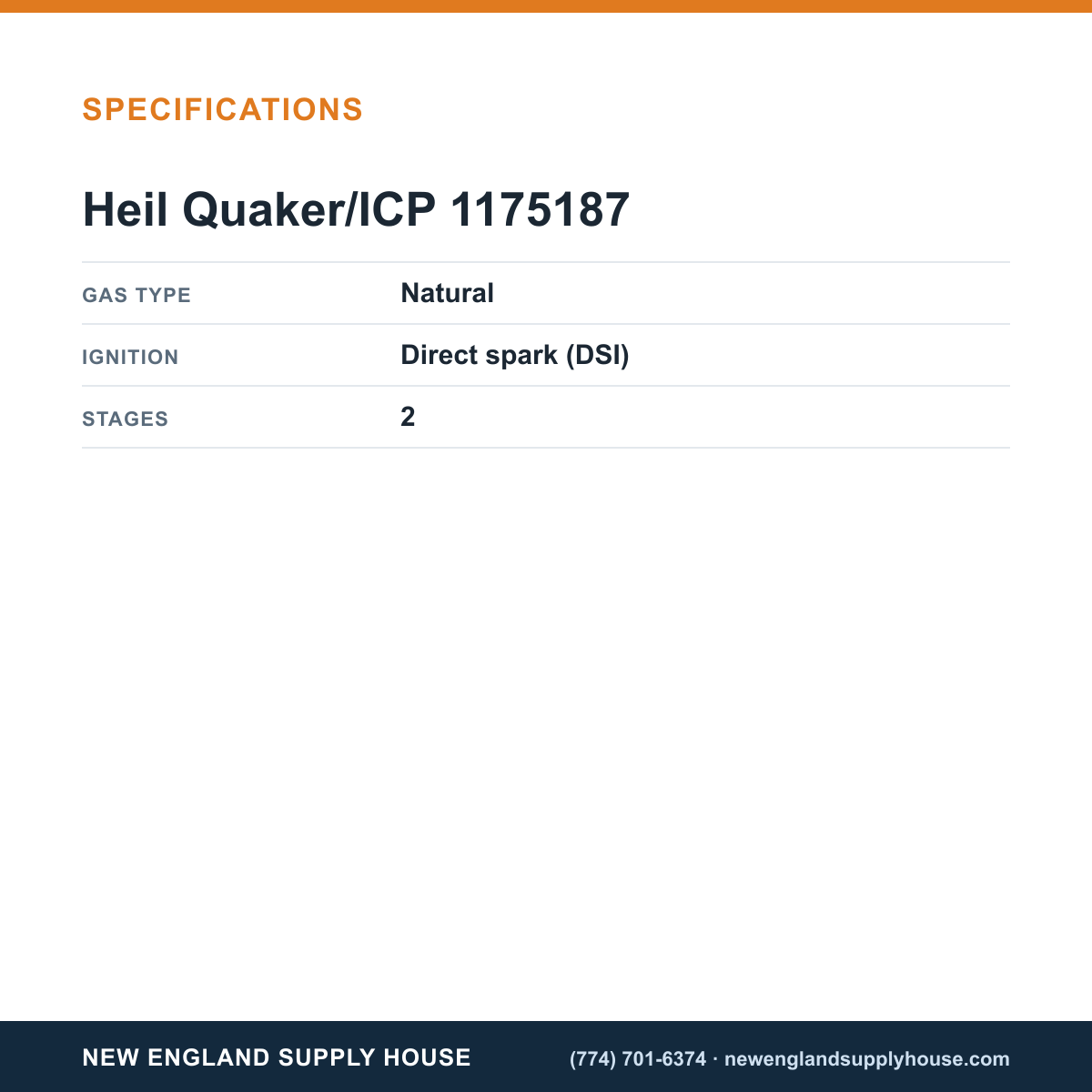 Heil Quaker/ICP 1175187 Two-Stage Valve specifications — New England Supply House [NESH-SPECTABLE-V1]