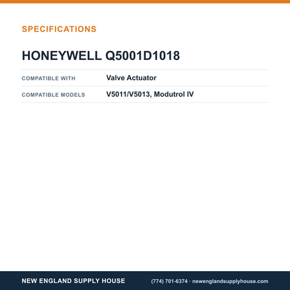 Honeywell Commercial Q5001D1018 Motor Valve Linkage specifications — New England Supply House [NESH-SPECTABLE-V1]