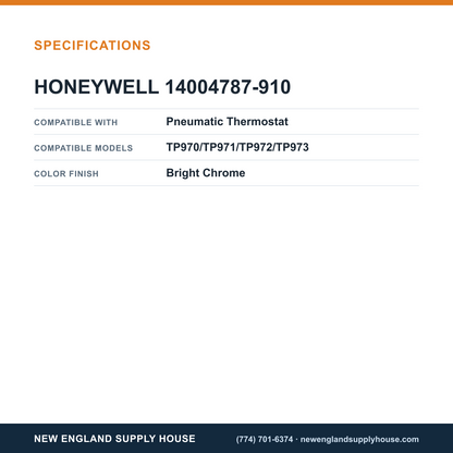 Honeywell Commercial 14004787-910 Pneumatic Thermostat Cover Kit specifications — New England Supply House [NESH-SPECTABLE-V1]
