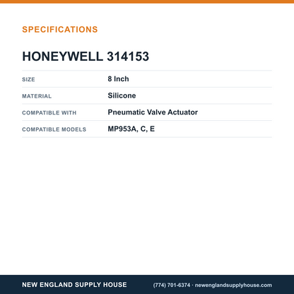 Honeywell Commercial 314153 Pneumatic Valve Actuator Diaphragm specifications — New England Supply House [NESH-SPECTABLE-V1]