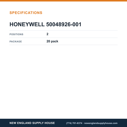 Honeywell Commercial 50048926-001 Edge Connector Assembly specifications — New England Supply House [NESH-SPECTABLE-V1]