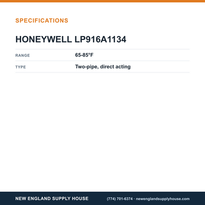 Honeywell Commercial LP916A1134 Temperature Sensor specifications — New England Supply House [NESH-SPECTABLE-V1]