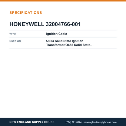 Honeywell Thermal Solutions FSG 32004766-001 Solid State Ignition Transformer Cable specifications — New England Supply House [NESH-SPECTABLE-V1]