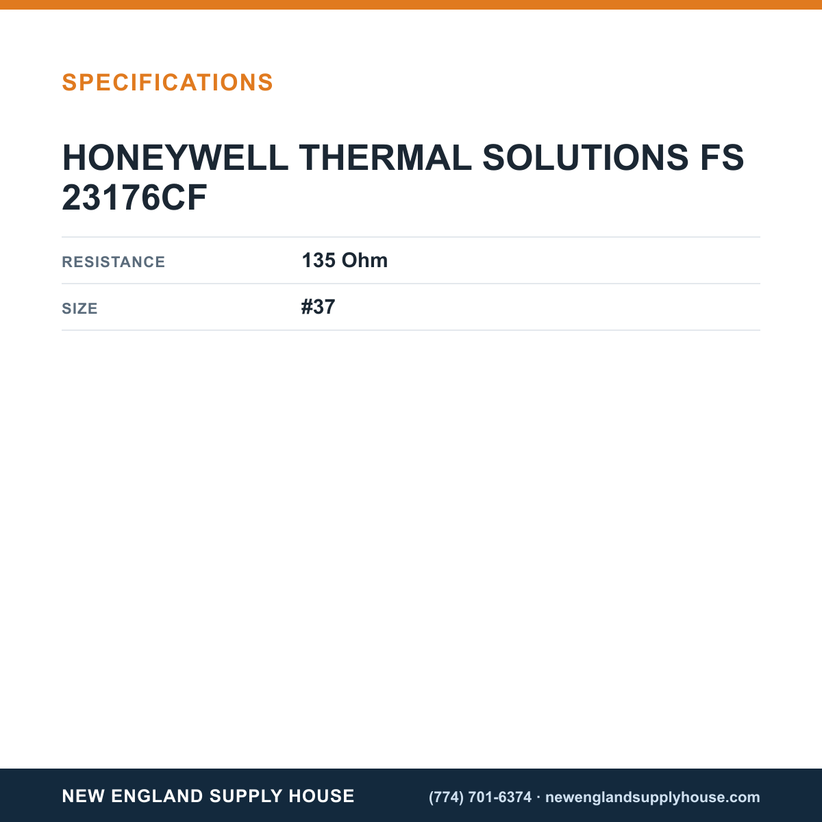 Honeywell Thermal Solutions FSG 23176CF Potentiometer Assembly specifications — New England Supply House [NESH-SPECTABLE-V1]