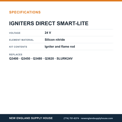 Igniters Direct SMART-LITE Hot Surface Ignitor specifications — New England Supply House [NESH-SPECTABLE-V1]