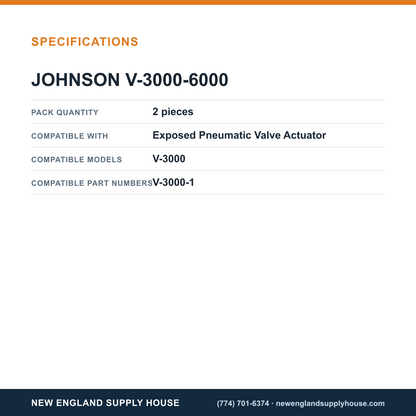 Johnson Controls V-3000-6000 Pneumatic Valve Exposed Actuator Diaphragm (Pack of 2) specifications — New England Supply House [NESH-SPECTABLE-V1]