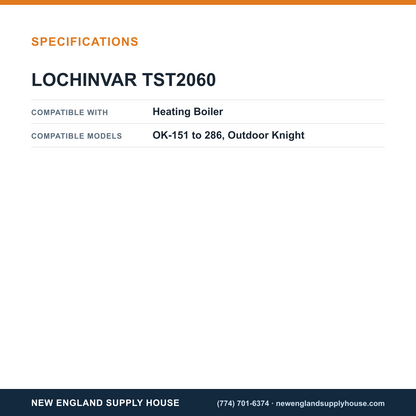 Lochinvar TST2060 Heating Boiler Inlet Sensor specifications — New England Supply House [NESH-SPECTABLE-V1]