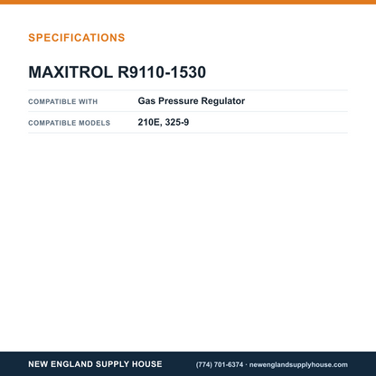 Maxitrol R9110-1530 Gas Pressure Regulator Spring specifications — New England Supply House [NESH-SPECTABLE-V1]