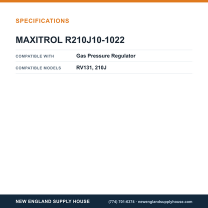 Maxitrol R210J10-1022 Gas Pressure Regulator Spring specifications — New England Supply House [NESH-SPECTABLE-V1]