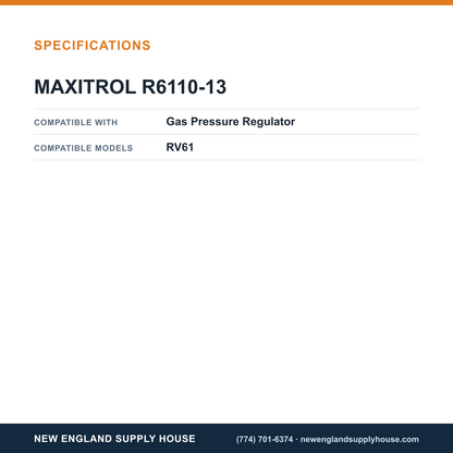 Maxitrol R6110-13 Gas Pressure Regulator Spring specifications — New England Supply House [NESH-SPECTABLE-V1]