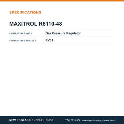 Maxitrol R6110-48 Gas Pressure Regulator Spring specifications — New England Supply House [NESH-SPECTABLE-V1]