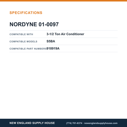 Nordyne 01-0097 Air Conditioner Capacitor specifications — New England Supply House [NESH-SPECTABLE-V1]