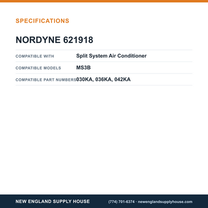Nordyne 621918 Air Conditioner Condenser Motor specifications — New England Supply House [NESH-SPECTABLE-V1]