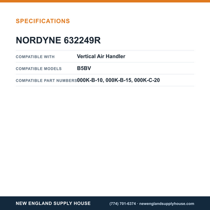 Nordyne 632249R Air Handler Circuit Breaker specifications — New England Supply House [NESH-SPECTABLE-V1]