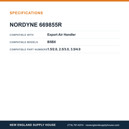 Nordyne 669855R Air Handler Drain Pan specifications — New England Supply House [NESH-SPECTABLE-V1]