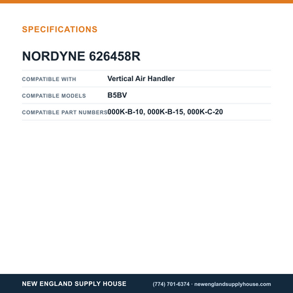 Nordyne 626458R Air Handler Limit Switch specifications — New England Supply House [NESH-SPECTABLE-V1]