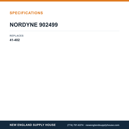 Nordyne 902499 Furnace Ignitor specifications — New England Supply House [NESH-SPECTABLE-V1]