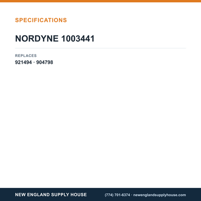 Nordyne 1003441 Inducer Assembly specifications — New England Supply House [NESH-SPECTABLE-V1]
