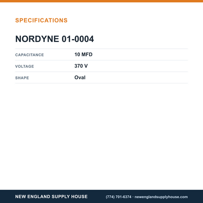 Nordyne 01-0004 Oval Cap specifications — New England Supply House [NESH-SPECTABLE-V1]