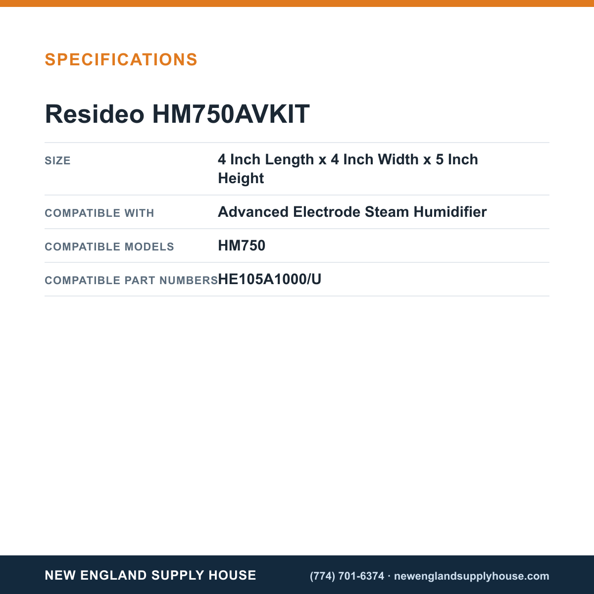 Resideo - Honeywell Home HM750AVKIT Advanced Electrode Steam Humidifier Drain and Fill Valve specifications — New England Supply House [NESH-SPECTABLE-V1]