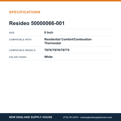 Resideo - Honeywell Home 50000066-001 Comfort/Combustion Thermostat Cover Plate specifications — New England Supply House [NESH-SPECTABLE-V1]